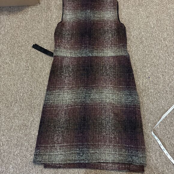 Kim Bernardin Paris Dress Medium Black Wool Blend A-Line Wide Knit - Picture 9 of 12